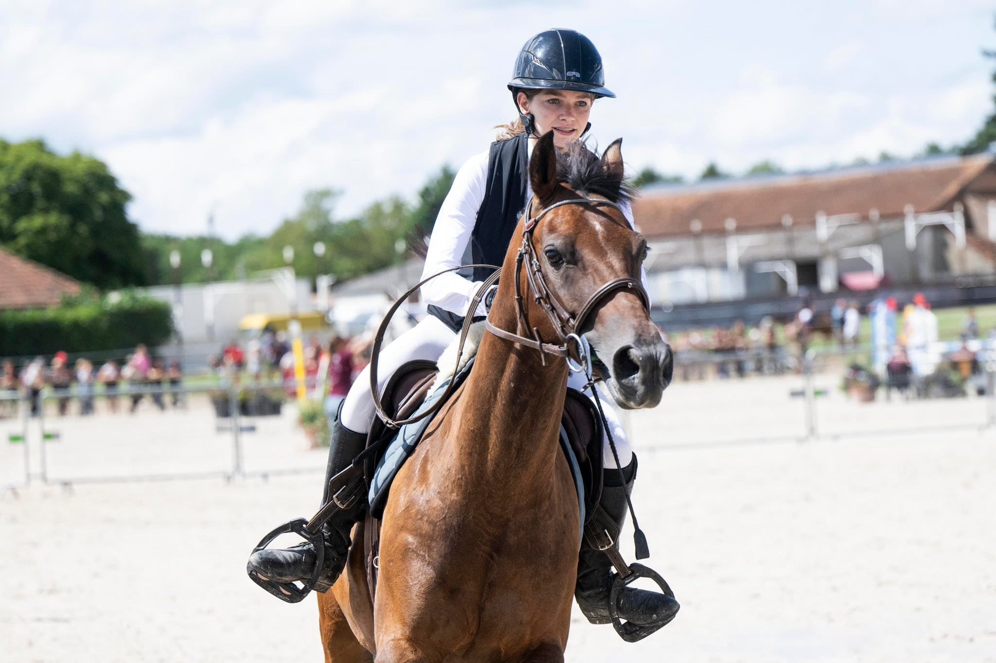 Cavalière en passage compétitif